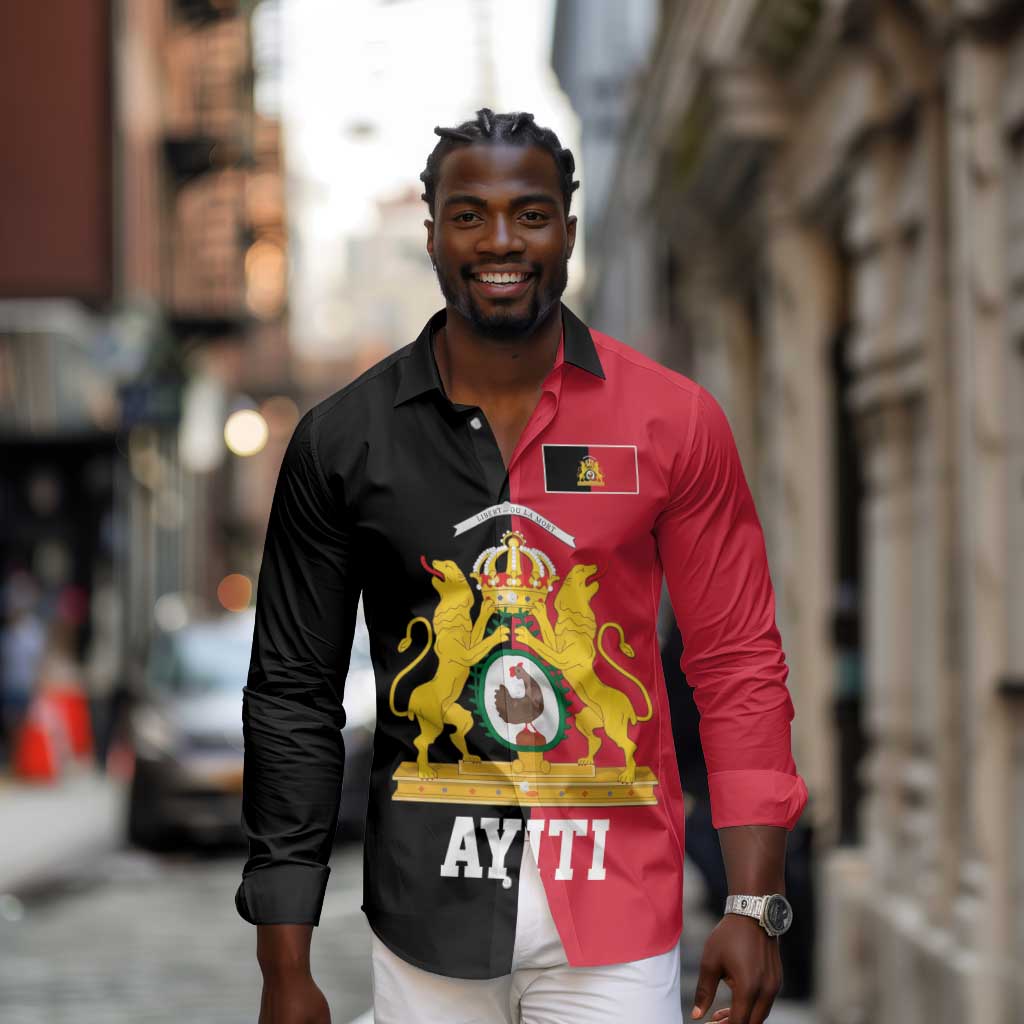 First Empire Afro-Haitians 1804-1806 Long Sleeve Button Shirt Liberte ou la Mort - African Pride