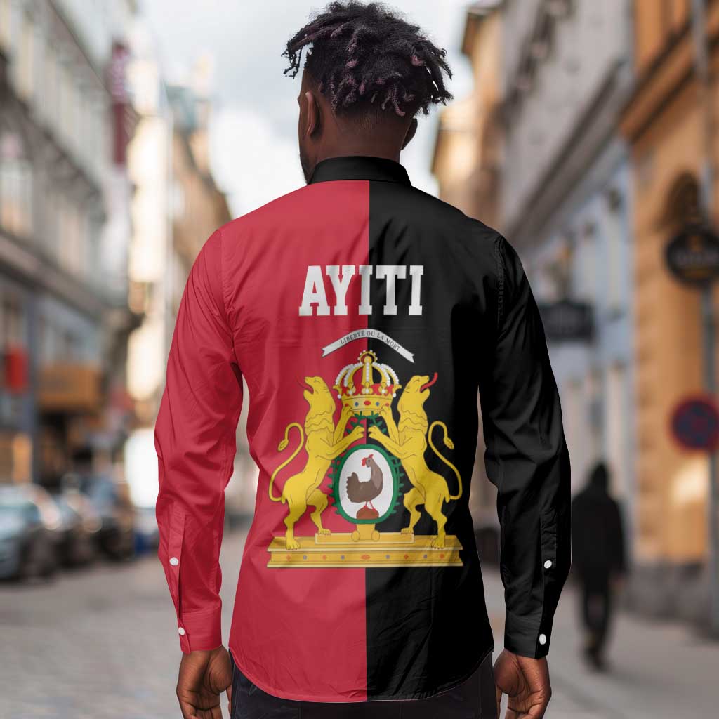 First Empire Afro-Haitians 1804-1806 Long Sleeve Button Shirt Liberte ou la Mort - African Pride