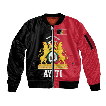 First Empire Afro-Haitians 1804-1806 Sleeve Zip Bomber Jacket Liberte ou la Mort - African Pride