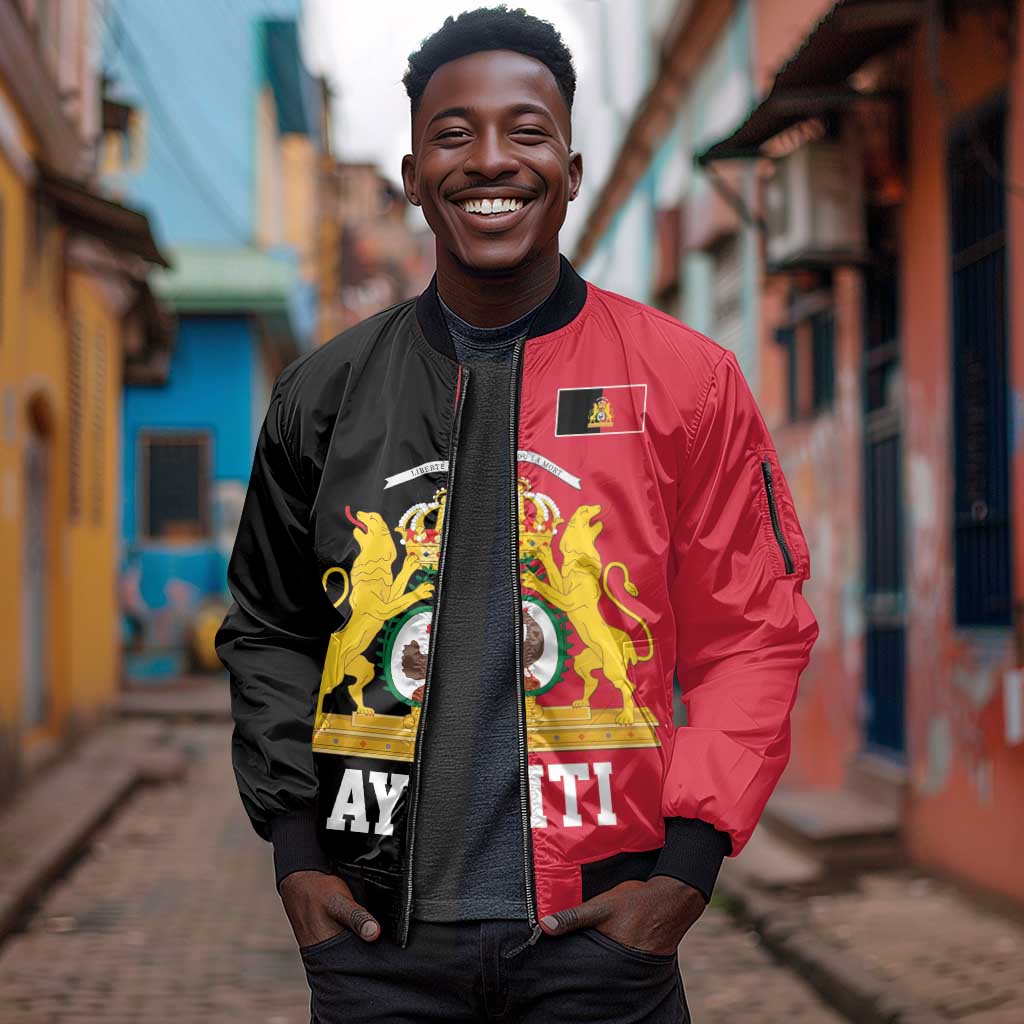 First Empire Afro-Haitians 1804-1806 Sleeve Zip Bomber Jacket Liberte ou la Mort - African Pride