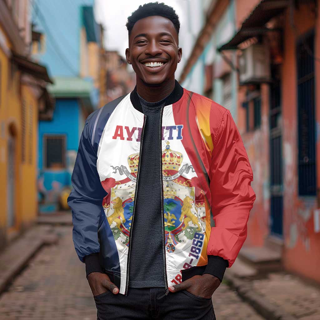 Personalized Second Empire Afro-Haitians 1849-1859 Bomber Jacket Dieu Ma Patrie Et Mon Epee - African Pride