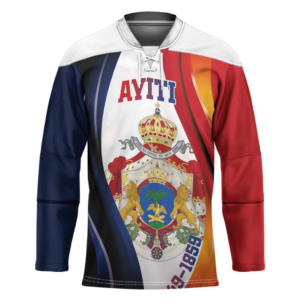 Personalized Second Empire Afro-Haitians 1849-1859 Hockey Jersey Dieu Ma Patrie Et Mon Epee