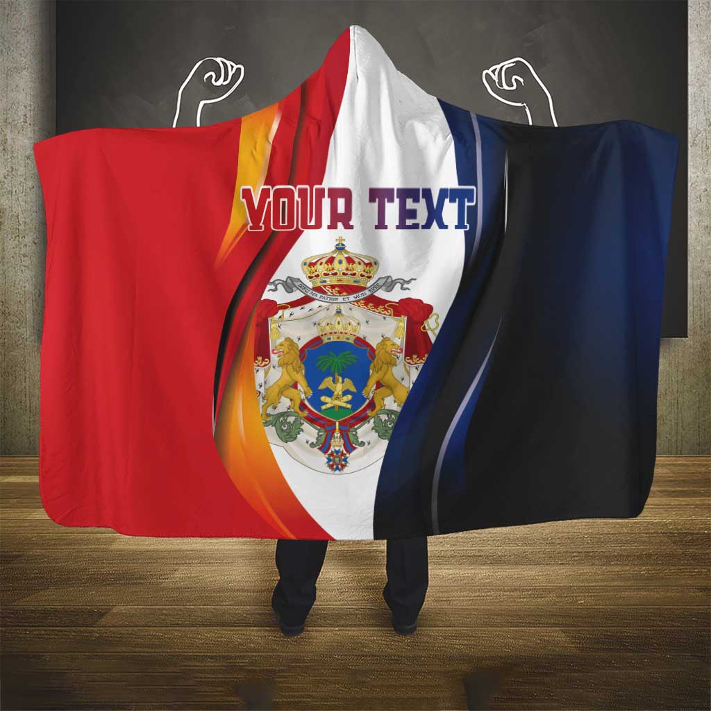 Personalized Second Empire Afro-Haitians 1849-1859 Hooded Blanket Dieu Ma Patrie Et Mon Epee - African Pride