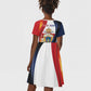 Personalized Second Empire Afro-Haitians 1849-1859 Kid Short Sleeve Dress Dieu Ma Patrie Et Mon Epee - African Pride