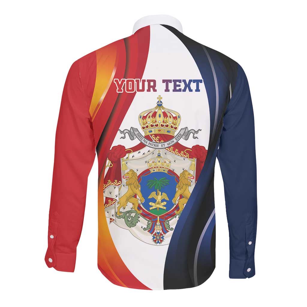 Personalized Second Empire Afro-Haitians 1849-1859 Long Sleeve Button Shirt Dieu Ma Patrie Et Mon Epee - African Pride
