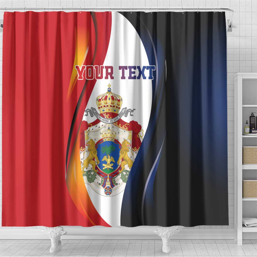 Personalized Second Empire Afro-Haitians 1849-1859 Shower Curtain Dieu Ma Patrie Et Mon Epee - African Pride