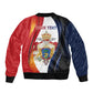 Personalized Second Empire Afro-Haitians 1849-1859 Sleeve Zip Bomber Jacket Dieu Ma Patrie Et Mon Epee - African Pride