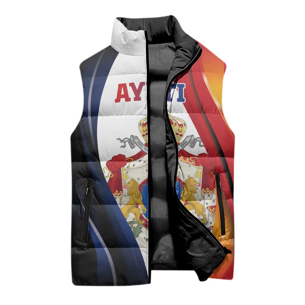 Personalized Second Empire Afro-Haitians 1849-1859 Sleeveless Puffer Jacket Dieu Ma Patrie Et Mon Epee
