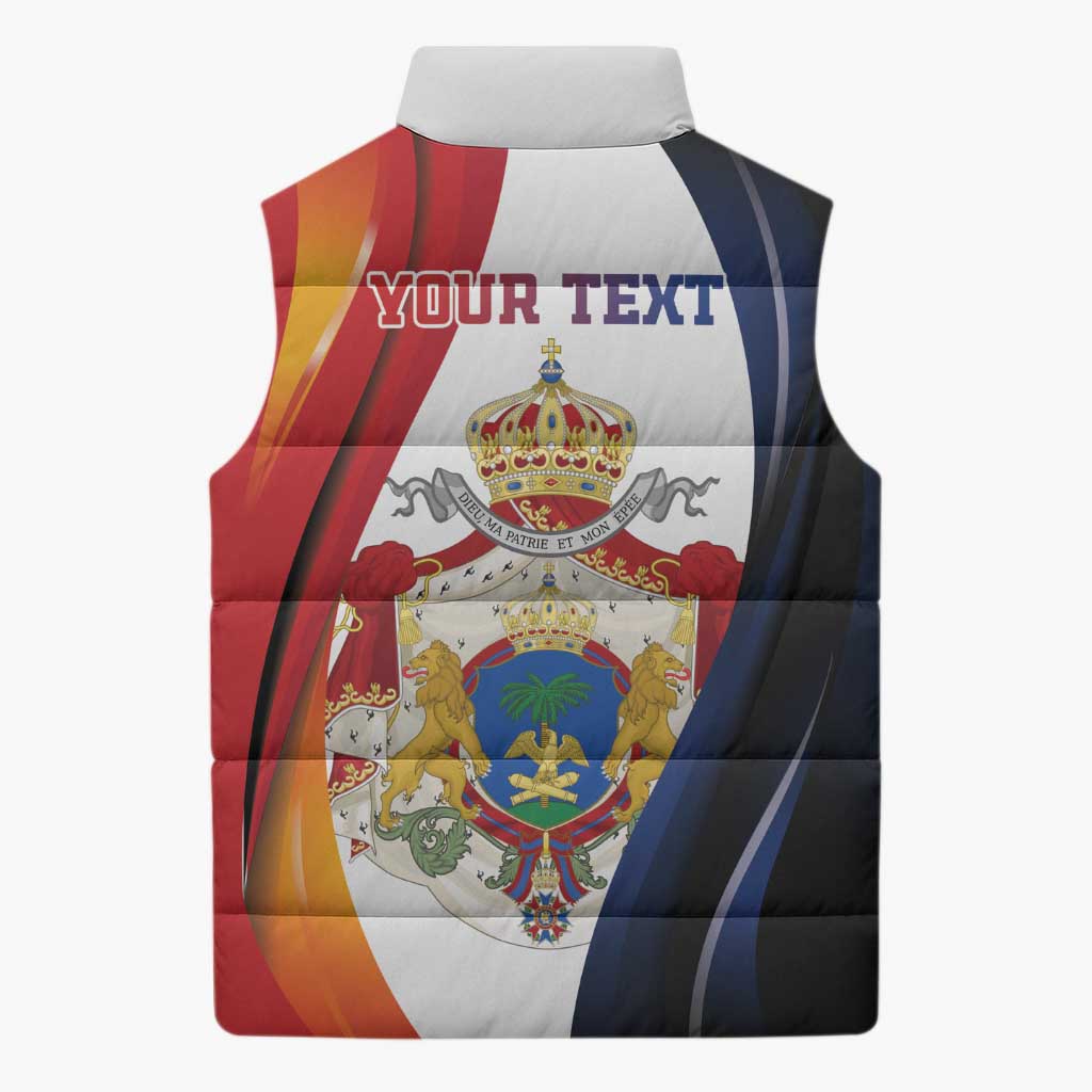 Personalized Second Empire Afro-Haitians 1849-1859 Sleeveless Puffer Jacket Dieu Ma Patrie Et Mon Epee