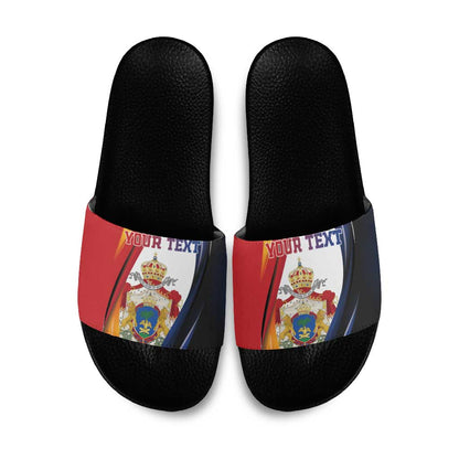 Personalized Second Empire Afro-Haitians 1849-1859 Slide Sandals Dieu Ma Patrie Et Mon Epee
