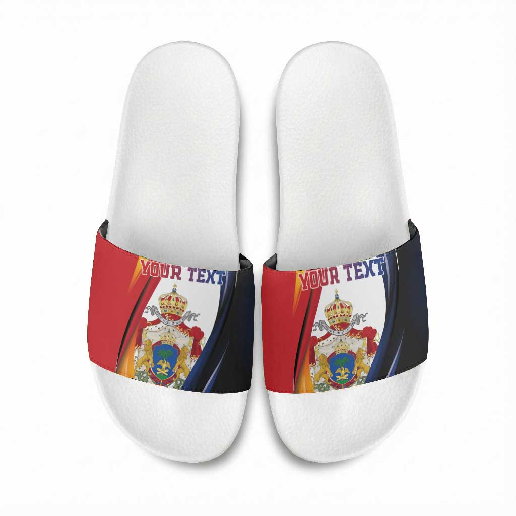 Personalized Second Empire Afro-Haitians 1849-1859 Slide Sandals Dieu Ma Patrie Et Mon Epee