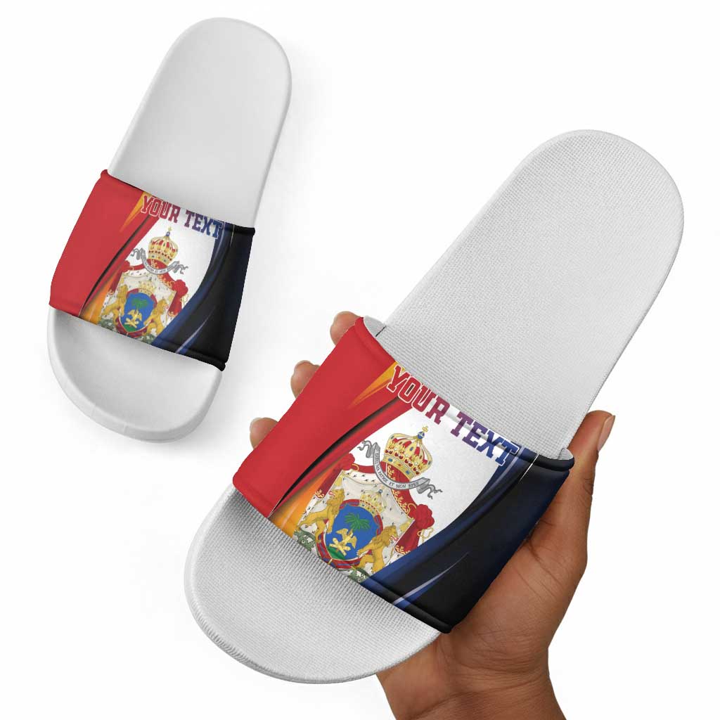 Personalized Second Empire Afro-Haitians 1849-1859 Slide Sandals Dieu Ma Patrie Et Mon Epee
