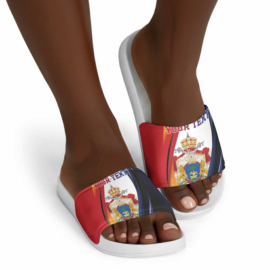 Personalized Second Empire Afro-Haitians 1849-1859 Slide Sandals Dieu Ma Patrie Et Mon Epee
