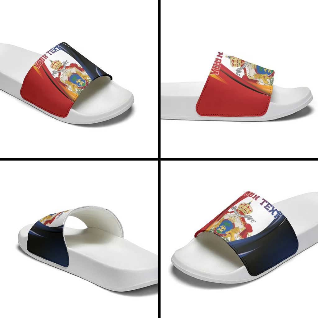 Personalized Second Empire Afro-Haitians 1849-1859 Slide Sandals Dieu Ma Patrie Et Mon Epee