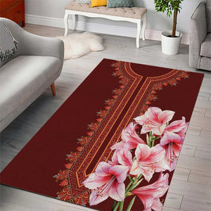 Africa Dashiki Area Rug With Belladonna Lily