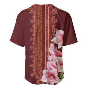 Africa Dashiki Baseball Jersey With Belladonna Lily