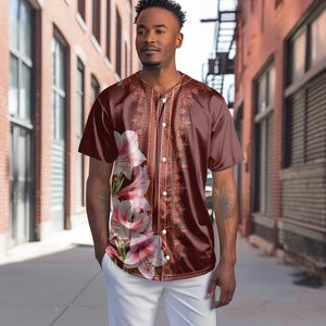 Africa Dashiki Baseball Jersey With Belladonna Lily