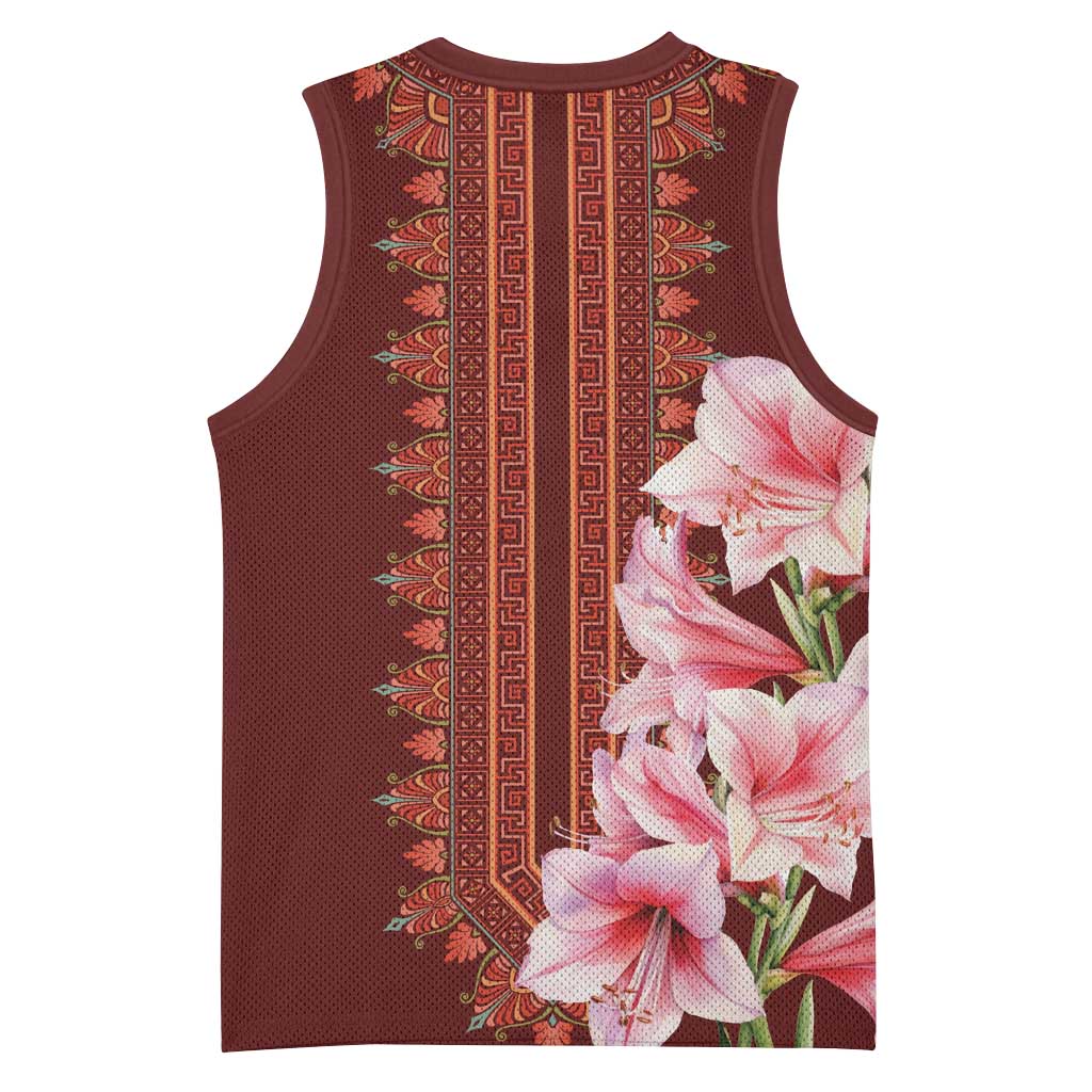 Africa Dashiki Basketball Jersey With Belladonna Lily LT18