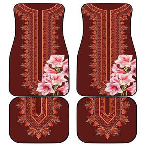 Africa Dashiki Car Mats With Belladonna Lily