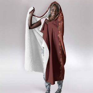 Africa Dashiki Hooded Blanket With Belladonna Lily