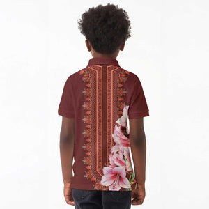 Africa Dashiki Kid Polo Shirt With Belladonna Lily