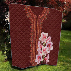 Africa Dashiki Quilt With Belladonna Lily