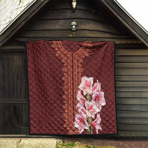 Africa Dashiki Quilt With Belladonna Lily