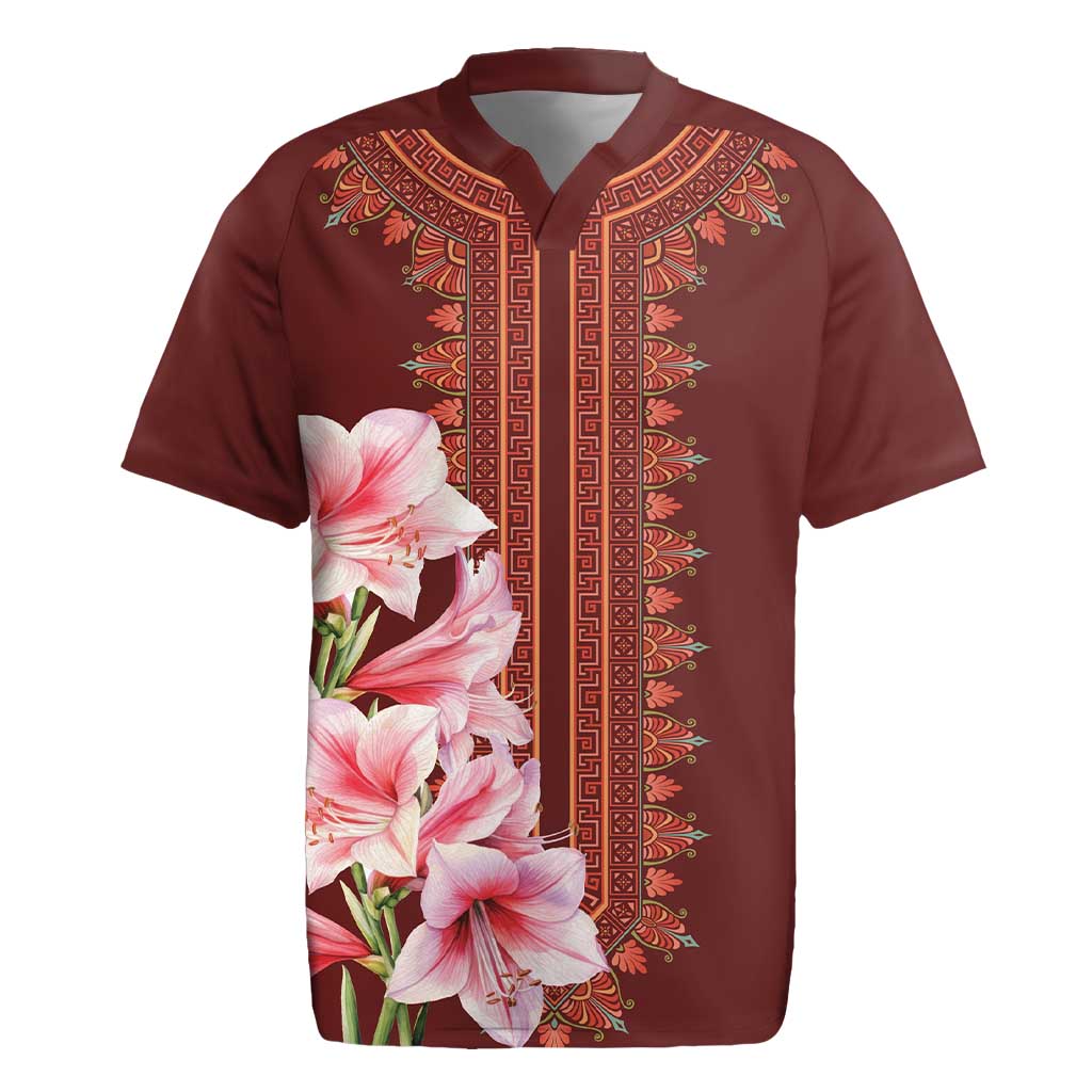 Africa Dashiki Rugby Jersey With Belladonna Lily