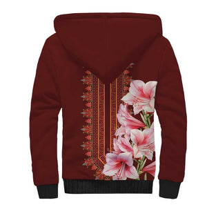 Africa Dashiki Sherpa Hoodie With Belladonna Lily