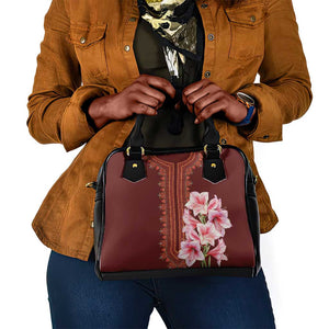 Africa Dashiki Shoulder Handbag With Belladonna Lily