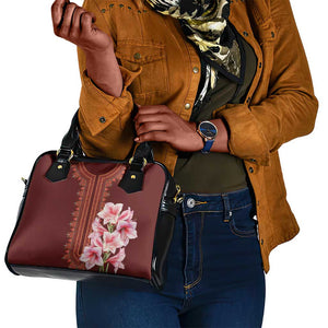 Africa Dashiki Shoulder Handbag With Belladonna Lily