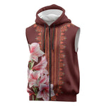 Africa Dashiki Sleeveless Zip Hoodie With Belladonna Lily - African Pride