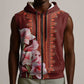 Africa Dashiki Sleeveless Zip Hoodie With Belladonna Lily - African Pride