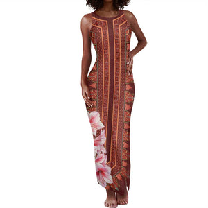 Africa Dashiki Tank Maxi Dress With Belladonna Lily