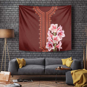 Africa Dashiki Tapestry With Belladonna Lily