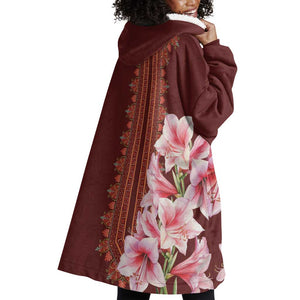 Africa Dashiki Wearable Blanket Hoodie With Belladonna Lily