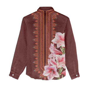 Africa Dashiki Women Casual Shirt With Belladonna Lily