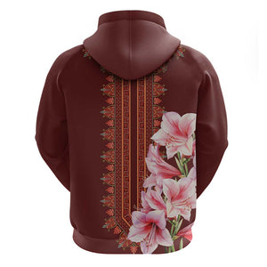 Africa Dashiki Zip Hoodie With Belladonna Lily