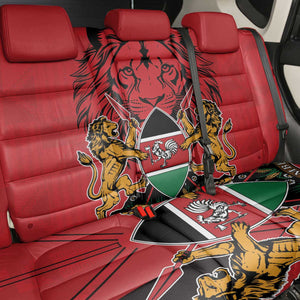 Kenya Back Car Seat Cover Coat Of Arms With Kente Patterns