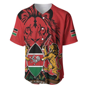 Kenya Baseball Jersey Coat Of Arms With Kente Patterns