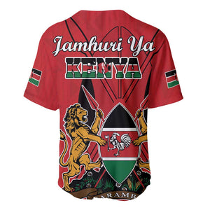 Kenya Baseball Jersey Coat Of Arms With Kente Patterns