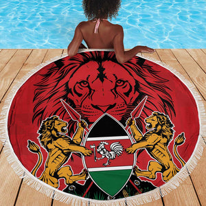 Kenya Beach Blanket Coat Of Arms With Kente Patterns