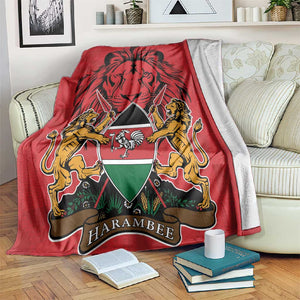 Kenya Blanket Coat Of Arms With Kente Patterns