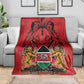 Kenya Blanket Coat Of Arms With Kente Patterns