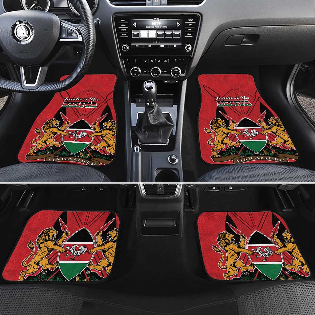 Kenya Car Mats Coat Of Arms With Kente Patterns