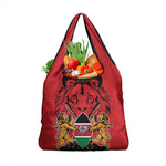 Kenya Grocery Bag Coat Of Arms With Kente Patterns
