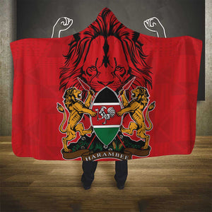 Kenya Hooded Blanket Coat Of Arms With Kente Patterns