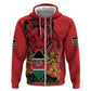 Kenya Hoodie Coat Of Arms With Kente Patterns