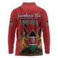 Kenya Long Sleeve Polo Shirt Coat Of Arms With Kente Patterns