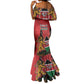 Kenya Mermaid Dress Coat Of Arms With Kente Patterns